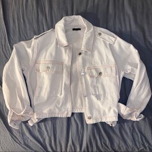 Topshop cropped utility coat